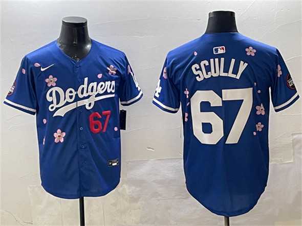 Men%27s Los Angeles Dodgers #67 Vin Scully Royal 2025 Tokyo Series Limited Stitched Jersey->los angeles dodgers->MLB Jersey